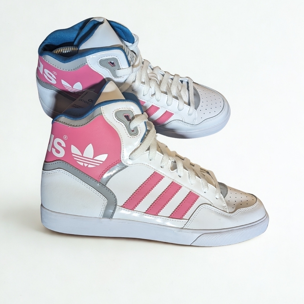 adidas Originals Extaball W High-Top Sneakers Women’s 10.5 NWT Pink White Retro